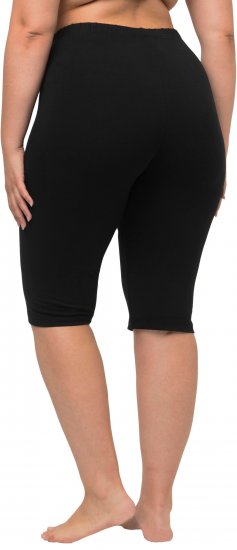 Ulla Popken Stretch Knit Bike Shorts Black - Jeans & Calças Femininas em Tamanhos Grandes – Plus Size - 