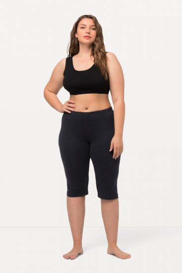 Ulla Popken Stretch Knit Bike Shorts Blue - Ulla Popken - Roupa Plus-Size Ulla Popken