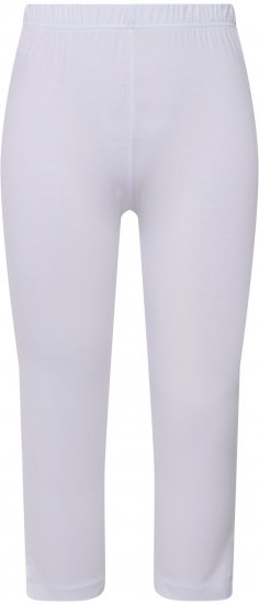 Ulla Popken Basic Stretch Knit Capris White - Jeans & Calças Femininas em Tamanhos Grandes – Plus Size - 