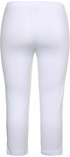 Ulla Popken Basic Stretch Knit Capris White - Jeans & Calças Femininas em Tamanhos Grandes – Plus Size - 