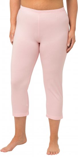 Ulla Popken Basic Stretch Knit Capris Pink - Jeans & Calças Femininas em Tamanhos Grandes – Plus Size - 