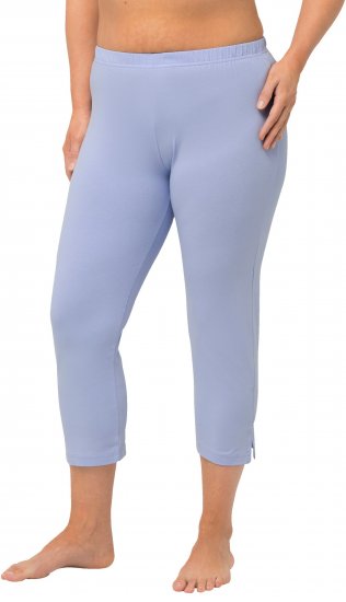 Ulla Popken Basic Stretch Knit Capris Blue - Jeans & Calças Femininas em Tamanhos Grandes – Plus Size - 