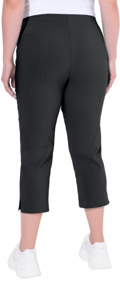 Ulla Popken Stretch Basic Bengaline Capri Pants Black - Jeans & Calças Femininas em Tamanhos Grandes – Plus Size - 