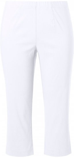 Ulla Popken Stretch Basic Bengaline Capri Pants Snow White - Jeans & Calças Femininas em Tamanhos Grandes – Plus Size - 