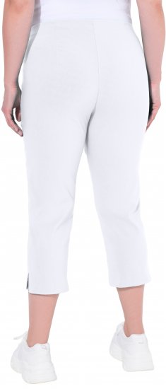 Ulla Popken Stretch Basic Bengaline Capri Pants Snow White - Jeans & Calças Femininas em Tamanhos Grandes – Plus Size - 