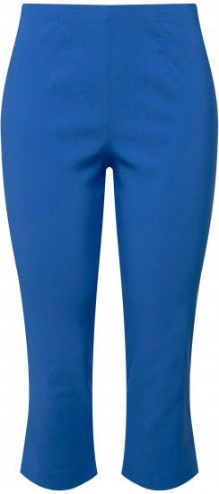 Ulla Popken Stretch Basic Bengaline Capri Pants Royal Blue - Jeans & Calças Femininas em Tamanhos Grandes – Plus Size - 