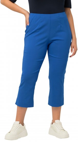 Ulla Popken Stretch Basic Bengaline Capri Pants Royal Blue - Jeans & Calças Femininas em Tamanhos Grandes – Plus Size - 