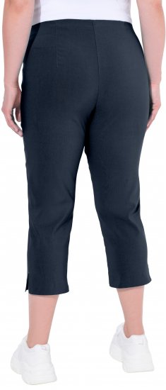 Ulla Popken Stretch Basic Bengaline Capri Pants Navy Blue - Jeans & Calças Femininas em Tamanhos Grandes – Plus Size - 