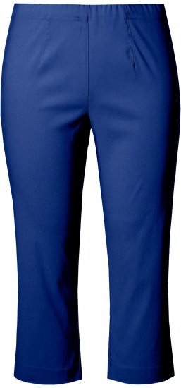 Ulla Popken Stretch Basic Bengaline Capri Pants Blue - Jeans & Calças Femininas em Tamanhos Grandes – Plus Size - 