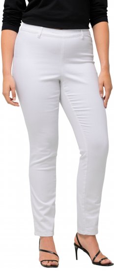 Ulla Popken Sienna Stretch Twill Jeggings Snow White - Jeans & Calças Femininas em Tamanhos Grandes – Plus Size - 