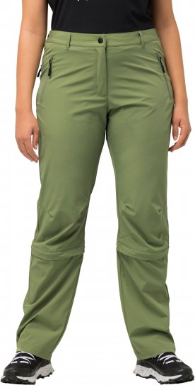 Ulla Popken Versatile Zip Off Leg Quick Dry Stretch Pants Green - Ulla Popken - 