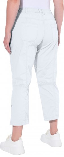 Ulla Popken Roll Tab Hem Stretch Cargo Pants White - Jeans & Calças Femininas em Tamanhos Grandes – Plus Size - 