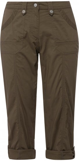 Ulla Popken Roll Tab Hem Stretch Cargo Pants Green - Jeans & Calças Femininas em Tamanhos Grandes – Plus Size - 