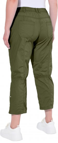 Ulla Popken Roll Tab Hem Stretch Cargo Pants Green - Jeans & Calças Femininas em Tamanhos Grandes – Plus Size - 