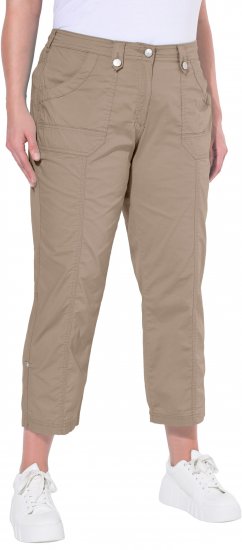 Ulla Popken Roll Tab Hem Stretch Cargo Pants Orange - Jeans & Calças Femininas em Tamanhos Grandes – Plus Size - 