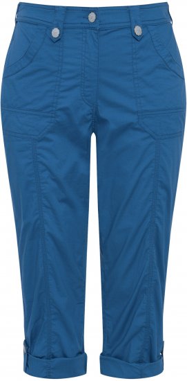 Ulla Popken Roll Tab Hem Stretch Cargo Pants Blue - Jeans & Calças Femininas em Tamanhos Grandes – Plus Size - 