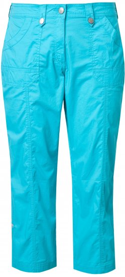 Ulla Popken Roll Tab Hem Stretch Cargo Pants Deep Aqua - Jeans & Calças Femininas em Tamanhos Grandes – Plus Size - 