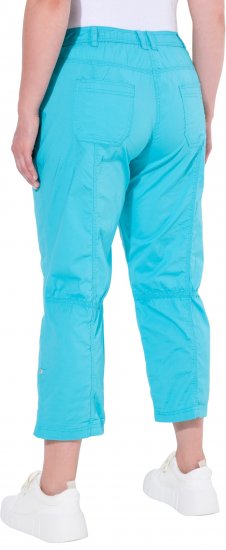 Ulla Popken Roll Tab Hem Stretch Cargo Pants Deep Aqua - Jeans & Calças Femininas em Tamanhos Grandes – Plus Size - 