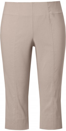 Ulla Popken Bengaline Elastic Waist Stretch Capri Pants Orange - Jeans & Calças Femininas em Tamanhos Grandes – Plus Size - 