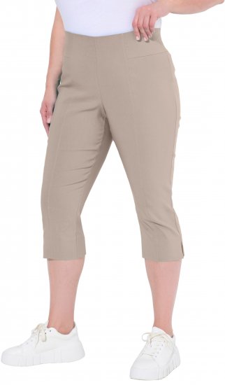 Ulla Popken Bengaline Elastic Waist Stretch Capri Pants Orange - Jeans & Calças Femininas em Tamanhos Grandes – Plus Size - 