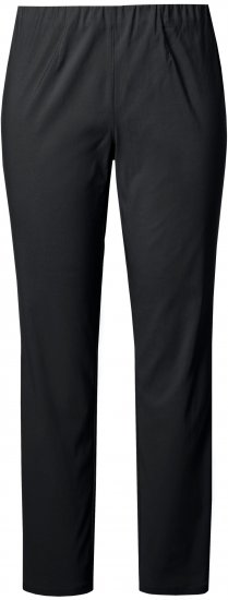 Ulla Popken Bengaline Slim Leg Sienna Fit Elastic Waist Pants Black - Jeans & Calças Femininas em Tamanhos Grandes – Plus Size - 