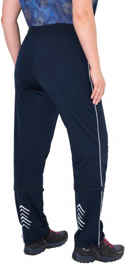 Ulla Popken Zip Off Reflective Detail Funtional Powerstretch Pants Navy - Jeans & Calças Femininas em Tamanhos Grandes – Plus Size - 