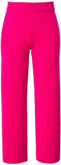 Ulla Popken Fine Sweater Knit Wide Leg Pants Red - Jeans & Calças Femininas em Tamanhos Grandes – Plus Size - 