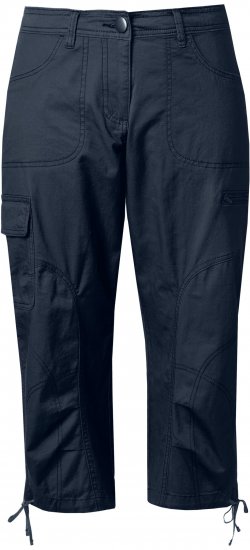 Ulla Popken Stretch Cotton Cargo Crop Pants Navy - Jeans & Calças Femininas em Tamanhos Grandes – Plus Size - 