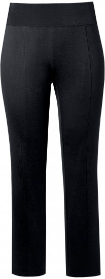 Ulla Popken Slim Leg Sienna Fit Ponte Stretch Knit Pants Black - Jeans & Calças Femininas em Tamanhos Grandes – Plus Size - 