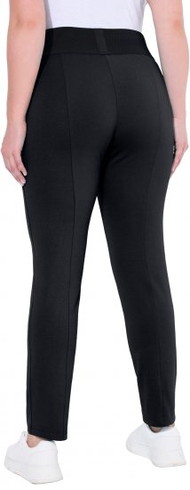 Ulla Popken Slim Leg Sienna Fit Ponte Stretch Knit Pants Black - Jeans & Calças Femininas em Tamanhos Grandes – Plus Size - 