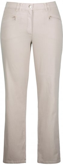 Ulla Popken Summer Pants Mony Beige - Jeans & Calças Femininas em Tamanhos Grandes – Plus Size - 