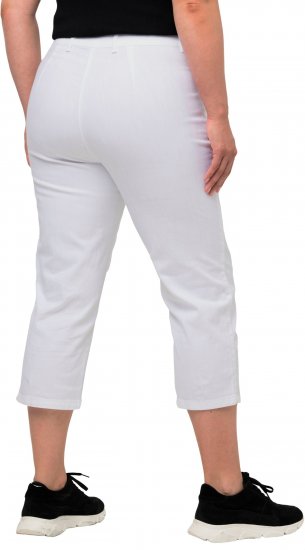 Ulla Popken Mony Stretch Capri Pants Snow White - Jeans & Calças Femininas em Tamanhos Grandes – Plus Size - 