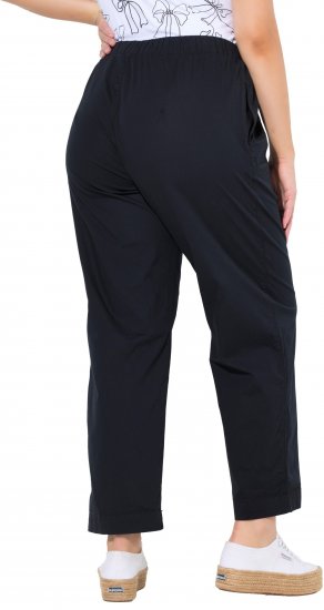 Ulla Popken Wide Leg Ruby Fit Stretch Chino Pants Navy - Jeans & Calças Femininas em Tamanhos Grandes – Plus Size - 