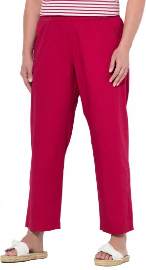Ulla Popken Wide Leg Ruby Fit Stretch Chino Pants Salsa - Jeans & Calças Femininas em Tamanhos Grandes – Plus Size - 