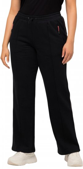 Ulla Popken Holo Detail Sweatpants Black - Jeans & Calças Femininas em Tamanhos Grandes – Plus Size - 