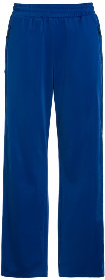 Ulla Popken Snap Placket Side Seam Wide Leg Recycled Polyester Knit Joggers Blue - Jeans & Calças Femininas em Tamanhos Grandes – Plus Size - 