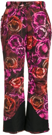 Ulla Popken Hyprar Rose Print Fully Lined Ski Pants Orange - Jeans & Calças Femininas em Tamanhos Grandes – Plus Size - 