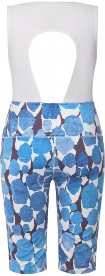 Ulla Popken Abstract Print Padded Cycling Shorts With Suspenders White - Jeans & Calças Femininas em Tamanhos Grandes – Plus Size - 