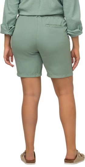 Ulla Popken Tie Belt Lyocell Shorts Moss Green - Jeans & Calças Femininas em Tamanhos Grandes – Plus Size - 