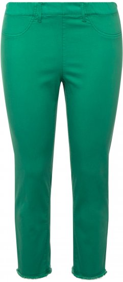 Ulla Popken Stretch Blend Bengaline Pants Emerald Green - Jeans & Calças Femininas em Tamanhos Grandes – Plus Size - 