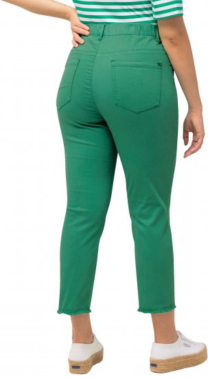 Ulla Popken Stretch Blend Bengaline Pants Emerald Green - Jeans & Calças Femininas em Tamanhos Grandes – Plus Size - 