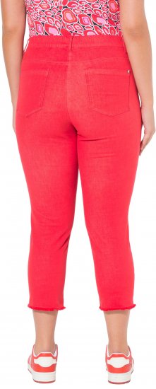 Ulla Popken Stretch Blend Bengaline Pants Neon Red - Jeans & Calças Femininas em Tamanhos Grandes – Plus Size - 