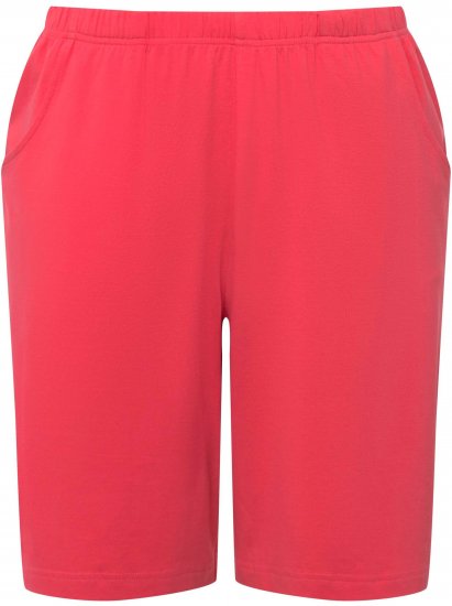 Ulla Popken Stretch Knit Bermuda Shorts Red - Jeans & Calças Femininas em Tamanhos Grandes – Plus Size - 