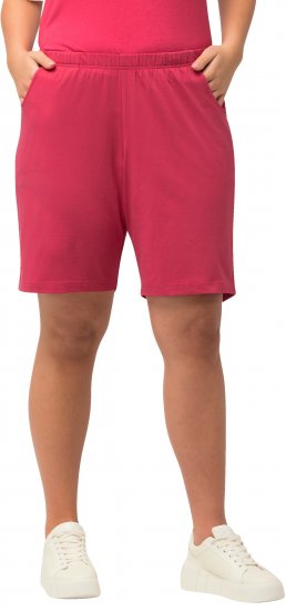 Ulla Popken Stretch Knit Bermuda Shorts Red - Jeans & Calças Femininas em Tamanhos Grandes – Plus Size - 