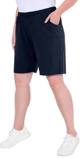 Ulla Popken Stretch Knit Bermuda Shorts Blue - Jeans & Calças Femininas em Tamanhos Grandes – Plus Size - 