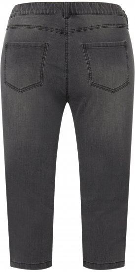 Ulla Popken Basic Capri Sarah Fit Jeans Gray - Jeans & Calças Femininas em Tamanhos Grandes – Plus Size - 