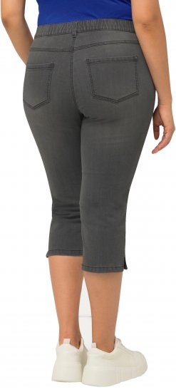 Ulla Popken Basic Capri Sarah Fit Jeans Gray - Jeans & Calças Femininas em Tamanhos Grandes – Plus Size - 
