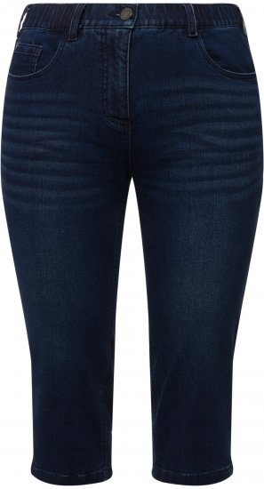 Ulla Popken Basic Capri Sarah Fit Jeans Denim Blue - Jeans & Calças Femininas em Tamanhos Grandes – Plus Size - 