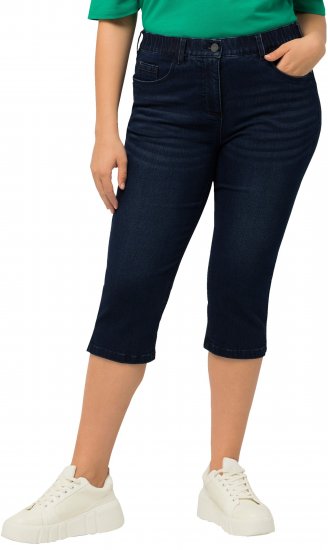 Ulla Popken Basic Capri Sarah Fit Jeans Denim Blue - Jeans & Calças Femininas em Tamanhos Grandes – Plus Size - 