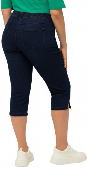 Ulla Popken Basic Capri Sarah Fit Jeans Denim Blue - Jeans & Calças Femininas em Tamanhos Grandes – Plus Size - 